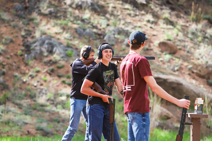 guests partaking in skeet shooting